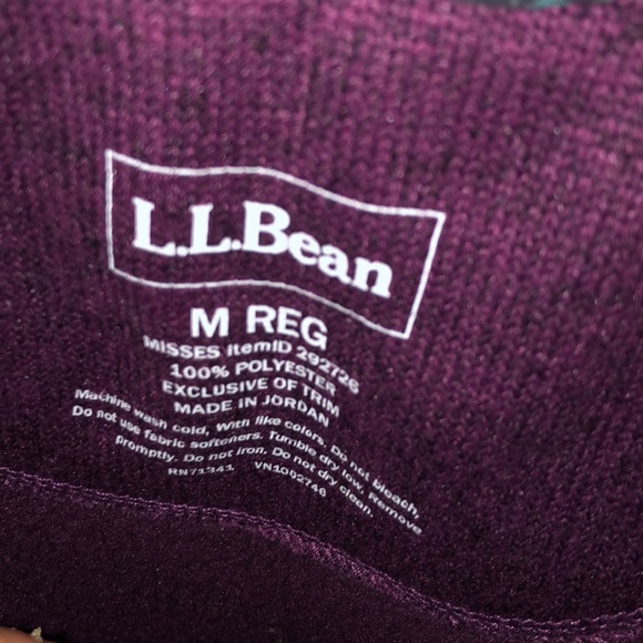 LL Bean Purple Pullover - Picture 2 of 2